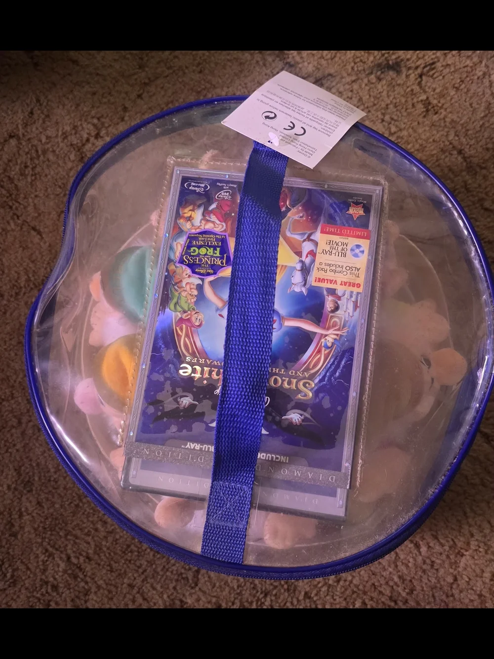 Snow White Plush Doll Carrying Case with Seven Dwarfs And DVD